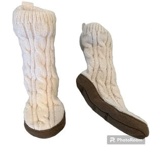 Goldbug Toddler Knit Sweater Booties Cream Size 12-18 month